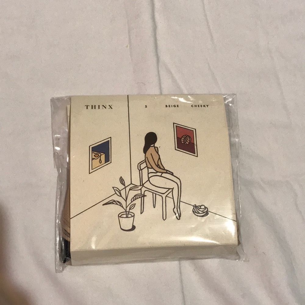 Think Cheeky in beige size small